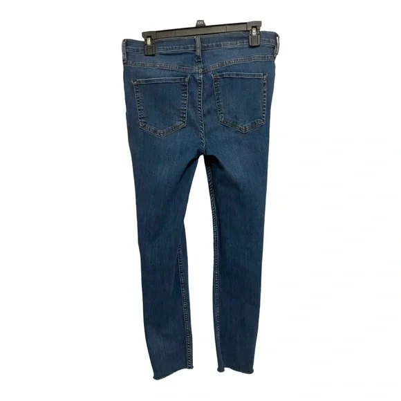 Free People Distressed High Rise 5 Button Fly Jeans Size 30 EUC - Picture 7 of 9